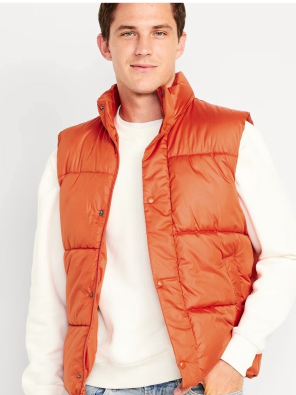 Old Navy Water Resistant Puffer Vest Men’s XLT XL Tall Clay More New
